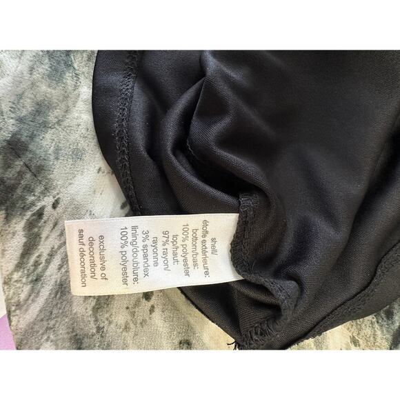 VINTAGE Y2K Studio Y SPARKLE Sheer STRETCHY MAXI Dress SILVER BLACK - Picture 11 of 13